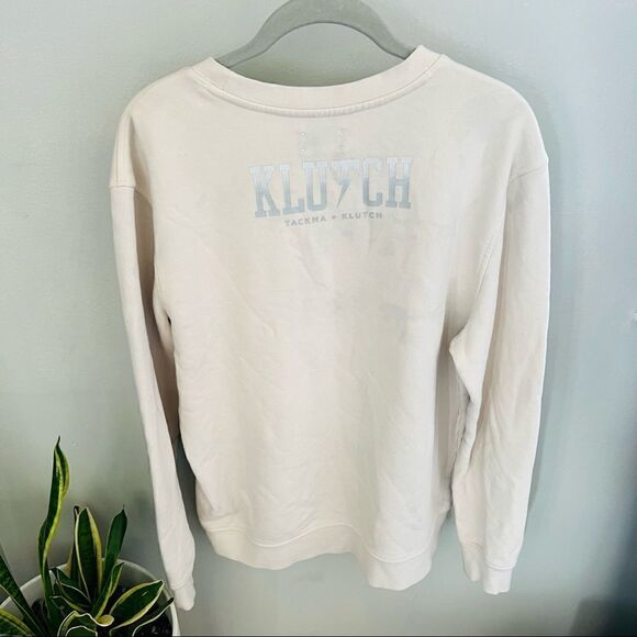 TACKMA THE GAME IS EVERYTHING CREW SWEATSHIRT, OFF WHITE, MEDIUM, UNISEX, NWOT‎ - Picture 8 of 11